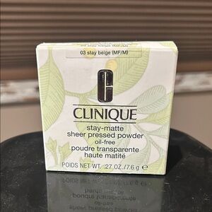 Clinique Stay-Matte Sheer Pressed Powder - Neutral Beige Packaging